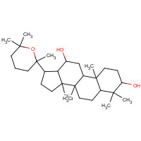 20,25-Epoxydammarane-3,12-diol (CAS: 19666-76-3) - Chemical Structure and Molecular Formula 