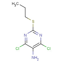 4,6-Dichloro-2-(propylsulfanyl)-5-pyrimidinamine (CAS: 145783-15-9) - Chemical Structure and Molecular Formula 