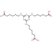 6,6',6''-(1,3,5-Triazine-2,4,6-triyltriimino)trihexanoic acid (CAS: 80584-91-4) - Chemical Structure and Molecular Formula 