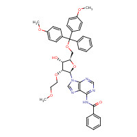 N-Benzoyl-5'-O-[bis(4-methoxyphenyl)phenylmethyl]-2'-O-(2-methoxyethyl)adenosine (CAS: 251647-48-0) - Chemical Structure and Molecular Formula 