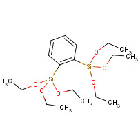 1,4-Phenylenebis(triethoxysilane) (CAS: 2615-18-1) - Chemical Structure and Molecular Formula 