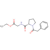 ethyl 2-[[(2S)-1-(2-phenylacetyl)pyrrolidine-2-carbonyl]amino]acetate (CAS: 157115-85-0) - Chemical Structure and Molecular Formula 