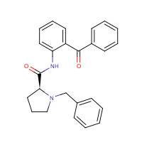 N-(2-Benzoylphenyl)-1-benzyl-L-prolinamide (CAS: 96293-17-3) - Chemical Structure and Molecular Formula 