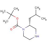2-Methyl-2-propanyl (2R)-2-isobutyl-1-piperazinecarboxylate (CAS: 1217599-13-7) - Chemical Structure and Molecular Formula 