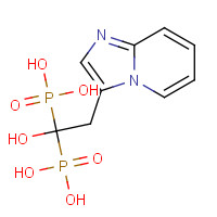 [1-Hydroxy-2-(imidazo[1,2-a]pyridin-3-yl)-1,1-ethanediyl]bis(phosphonic acid) (CAS: 180064-38-4) - Chemical Structure and Molecular Formula 