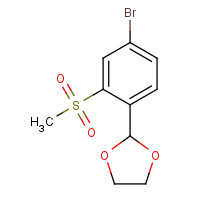 2-(4-bromo-2-methylsulfonyl-phenyl)-1,3-dioxolane (CAS: 773088-75-0) - Chemical Structure and Molecular Formula 