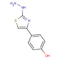Phenol, 4-(2-hydrazinyl-4-thiazolyl)- (CAS: 62778-11-4) - Chemical Structure and Molecular Formula 