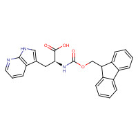 N-[(9H-Fluoren-9-ylmethoxy)carbonyl]-3-(1H-pyrrolo[2,3-b]pyridin-3-yl)-L-alanine (CAS: 737007-45-3) - Chemical Structure and Molecular Formula 