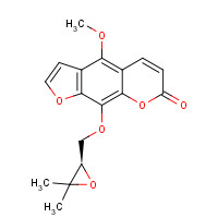 (R)-9-((3,3-Dimethyl-2-oxiranyl)methoxy)-4-methoxyfuro(3,2-g)chromen-7-one (CAS: 26091-79-2) - Related Chemical Product