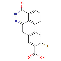 2-Fluoro-5-[(4-oxo-3,4-dihydrophthalazin-1-yl)methyl]benzoic acid (CAS: 763114-26-7) - Chemical Structure and Molecular Formula 