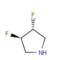 (3R,4R)-3,4-difluoropyrrolidine (CAS: 863396-77-4) - Chemical Structure and Molecular Formula 