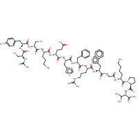 N-Acetyl-L-seryl-L-tyrosyl-L-seryl-L-norleucyl-L-a-glutamyl-L-histidyl-D-phenylalanyl-L-arginyl-L-tryptophylglycyl-L-lysyl-L-prolyl-L-valinamide (CAS: 75921-69-6) - Chemical Structure and Molecular Formula 