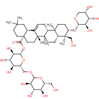 1-O-[(3b)-3-(a-L-Arabinopyranosyloxy)-23-hydroxy-28-oxoolean-12-en-28-yl]-6-O-D-glucopyranosyl-b-D-glucopyranose (CAS: 39524-08-8) - Chemical Structure and Molecular Formula 