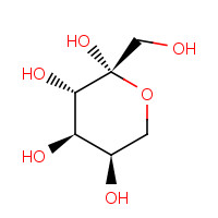 b-D-Fructopyranose (CAS: 7660-25-5) - Chemical Structure and Molecular Formula 