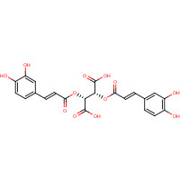 (2R,3R)-2,3-Bis{[(2E)-3-(3,4-dihydroxyphenyl)-2-propenoyl]oxy}succinic acid (CAS: 6537-80-0) - Chemical Structure and Molecular Formula 