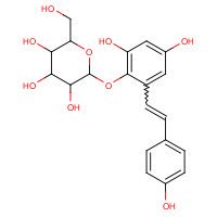 (2S,3R,4S,5S,6R)-2-[2,4-dihydroxy-6-[(E)-2-(4-hydroxyphenyl)vinyl]phenoxy]-6-(hydroxymethyl)tetrahydropyran-3,4,5-triol (CAS: 82373-94-2) - Related Chemical Product