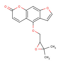 4-[(3,3-Dimethyl-2-oxiranyl)methoxy]-7H-furo[3,2-g]chromen-7-one (CAS: 737-52-0) - Chemical Structure and Molecular Formula 