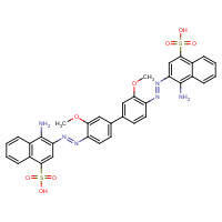 3,3'-[(3,3'-Dimethoxy-4,4'-biphenyldiyl)di(E)-2,1-diazenediyl]bis(4-amino-1-naphthalenesulfonic acid) (CAS: 2868-75-9) - Related Chemical Product