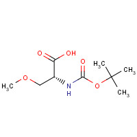 O-Methyl-N-{[(2-methyl-2-propanyl)oxy]carbonyl}-D-serine (CAS: 86123-95-7) - Chemical Structure and Molecular Formula 