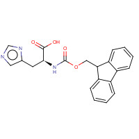 N-[(9H-Fluoren-9-ylmethoxy)carbonyl]-L-histidine (CAS: 116611-64-4) - Chemical Structure and Molecular Formula 