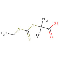 2-{[(Ethylsulfanyl)carbonothioyl]sulfanyl}-2-methylpropanoic acid (CAS: 881037-62-3) - Chemical Structure and Molecular Formula 