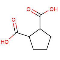 1,2-Cyclopentanedicarboxylic acid (CAS: 50483-99-3) - Chemical Structure and Molecular Formula 