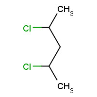 2,4-DICHLOROPENTANE (CAS: 625-67-2) - Chemical Structure and Molecular Formula 