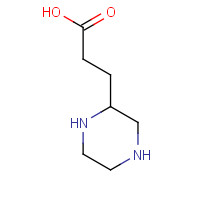 3-(2-Piperazinyl)propanoic acid (CAS: 891782-61-9) - Chemical Structure and Molecular Formula 