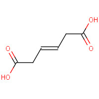 (3E)-3-Hexendis?ure (CAS: 4436-74-2) - Chemical Structure and Molecular Formula 