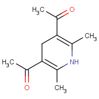 2,6-Dimethyl-3,5-diacetyl-1,4-dihydropyridine (CAS: 1079-95-4) - Chemical Structure and Molecular Formula 