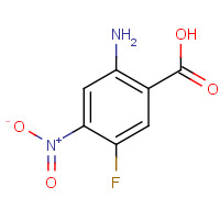 2-AMINO-5-FLUORO-4-NITROBENZOIC ACID (CAS: 174566-51-9) - Chemical Structure and Molecular Formula 