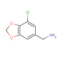 7-CHLORO-1,3-BENZODIOXOLE-5-METHANAMINE (CAS: 760936-21-8) - Chemical Structure and Molecular Formula 
