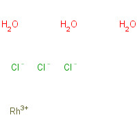 Rhodium (III) chloride trihydrate (CAS: 20765-98-4) - Chemical Structure and Molecular Formula 