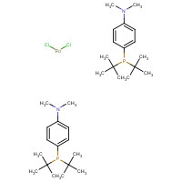 BIS(DI-TERT-BUTYL(4-DIMETHYLAMINOPHENYL)PHOSPHINE)DICHLOROPALLADIUM(II) (CAS: 887919-35-9) - Chemical Structure and Molecular Formula 