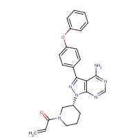 1-[(3R)-3-[4-Amino-3-(4-phenoxyphenyl)-1H-pyrazolo[3,4-d]pyrimidin-1-yl]-1-piperidinyl]-2-propen-1-one (CAS: 936563-96-1) - Chemical Structure and Molecular Formula 
