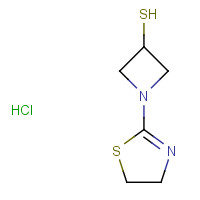 1-(4,5-dihydro-1,3-thiazol-2-yl)azetidine-3-thiol;hydrochloride chemical structure 1-(4,5-dihydro-1,3-thiazol-2-yl)azetidine-3-thiol;hydrochloride (CAS: 179337-57-6) - Chemical Structure and Molecular Formula