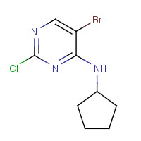 5-Bromo-2-chloro-N-cyclopentylpyrimidin-4-amine (CAS: 733039-20-8) - Chemical Structure and Molecular Formula 