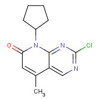 2-Chloro-8-cyclopentyl-5-methylpyrido[2,3-d]pyrimidin-7(8H)-one (CAS: 1013916-37-4) - Chemical Structure and Molecular Formula 