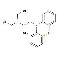 N,N-diethyl-1-phenothiazin-10-ylpropan-2-amine (CAS: 522-00-9) - Chemical Structure and Molecular Formula 