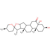 Spirostan-6-one, 3,5-dihydroxy-, (3b,5a,25R)- (CAS: 56786-63-1) - Chemical Structure and Molecular Formula 