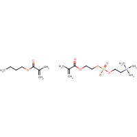 2-[(2-methylacryloyl)oxy]ethyl 2-(trimethylammonio)ethyl phosphate- butyl 2-methylprop-2-enoate(1:1) (CAS: 125275-25-4) - Chemical Structure and Molecular Formula 