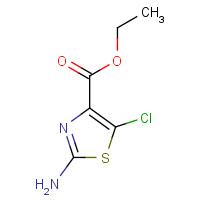 Ethyl 2-amino-5-chlorothiazole-4-carboxylate (CAS: 136539-01-0) - Chemical Structure and Molecular Formula 