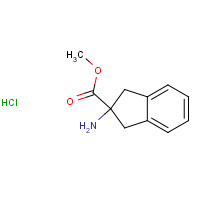 Methyl 2-amino-2,3-dihydro-1H-indene-2-carboxylate hydrochloride (CAS: 199330-64-8) - Chemical Structure and Molecular Formula 
