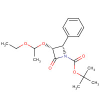 (3R,4S)-TERT-BUTYL 3-(1-ETHOXYETHOXY)-2-OXO-4-PHENYLAZETIDINE-1-CARBOXYLATE (CAS: 201856-57-7) - Chemical Structure and Molecular Formula 