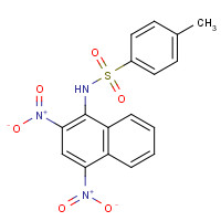 N-(2 4-DINITRO-1-NAPHTHYL)-P-TOLUENESULFONAMIDE (CAS: 52077-96-0) - Chemical Structure and Molecular Formula 