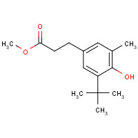 Methyl 3-(3-tert-butyl-4-hydroxy-5-methylphenyl)propionate (CAS: 6386-39-6) - Chemical Structure and Molecular Formula 