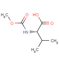 (S)-2-((Methoxycarbonyl)amino)-3-methylbutanoic acid (CAS: 74761-42-5) - Chemical Structure and Molecular Formula 