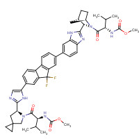 Ledipasvir (CAS: 1256388-51-8) - Chemical Structure and Molecular Formula 