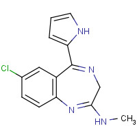 7-chloro-N-methyl-5-(1H-pyrrol-2-yl)-3H-1,4-benzodiazepin-2-amine (CAS: 139339-45-0) - Related Chemical Product