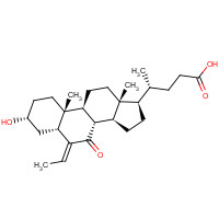 (4R)-4-[(3R,5R,6E,8S,9S,10R,13R,14S,17R)-6-ethylidene-3-hydroxy-10,13-dimethyl-7-oxo-2,3,4,5,8,9,11,12,14,15,16,17-dodecahydro-1H-cyclopenta[a]phenanthren-17-yl]pentanoic acid (CAS: 1516887-33-4) - Chemical Structure and Molecular Formula 